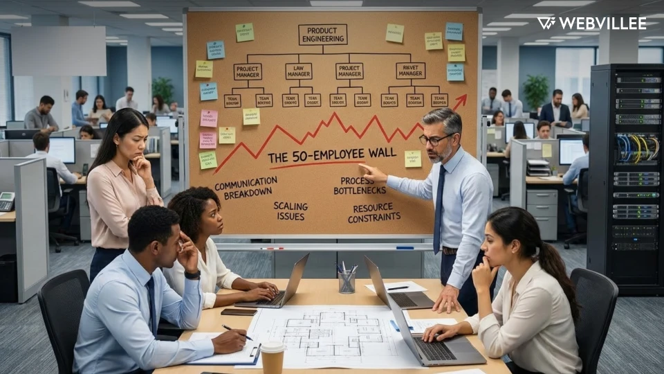 Why Growing Businesses Hit the Wall at 50 Employees