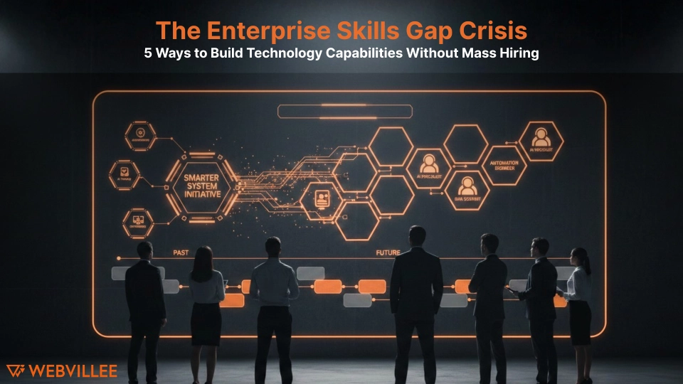 The Enterprise Skills Gap Crisis: 5 Ways to Build Technology Capabilities Without Mass Hiring